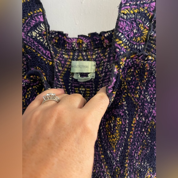 Urban Outfitters Olive Smocked Jumpsuit Size Small - Picture 2 of 9